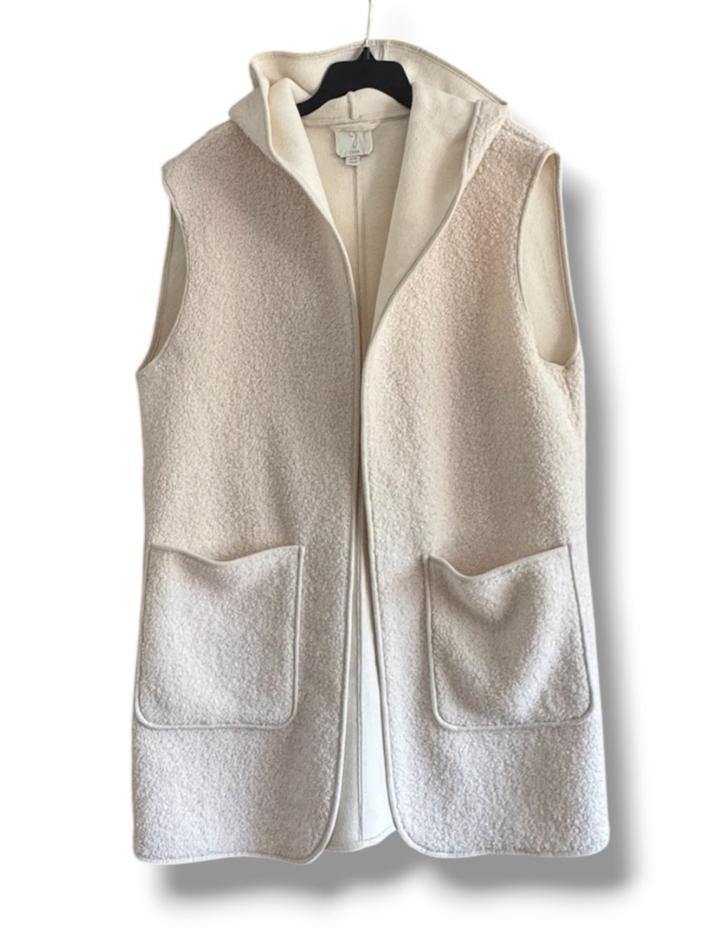 Joie Long Open Front Hooded Vest